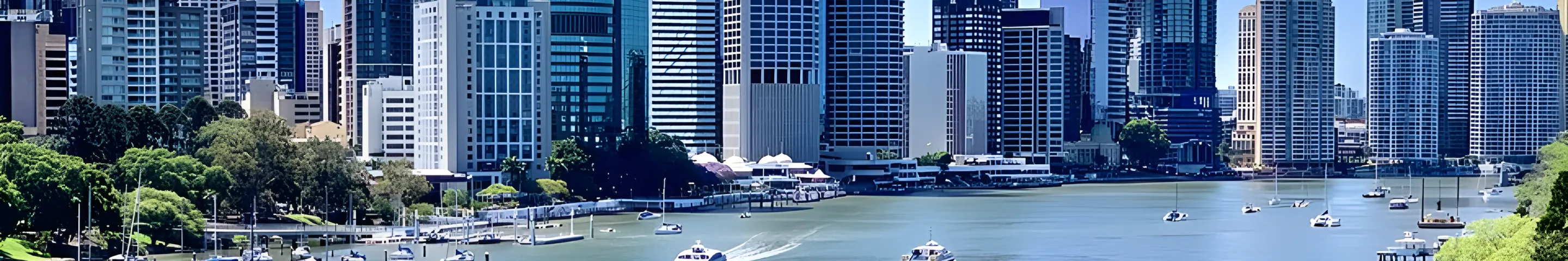 The Brisbane City skyline across the river