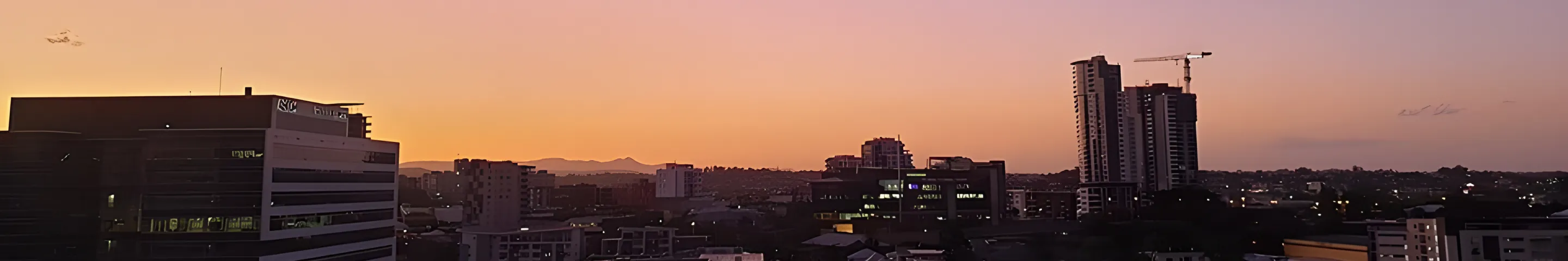 Fortitude Valley rooftops at sunset